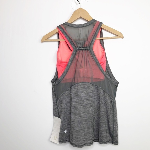 LULULEMON Gray/orange workout circuit tank top - Picture 7 of 10